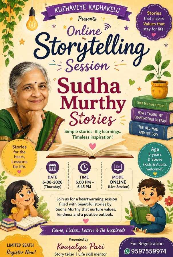 Sudha Murthy Online Storytelling Session